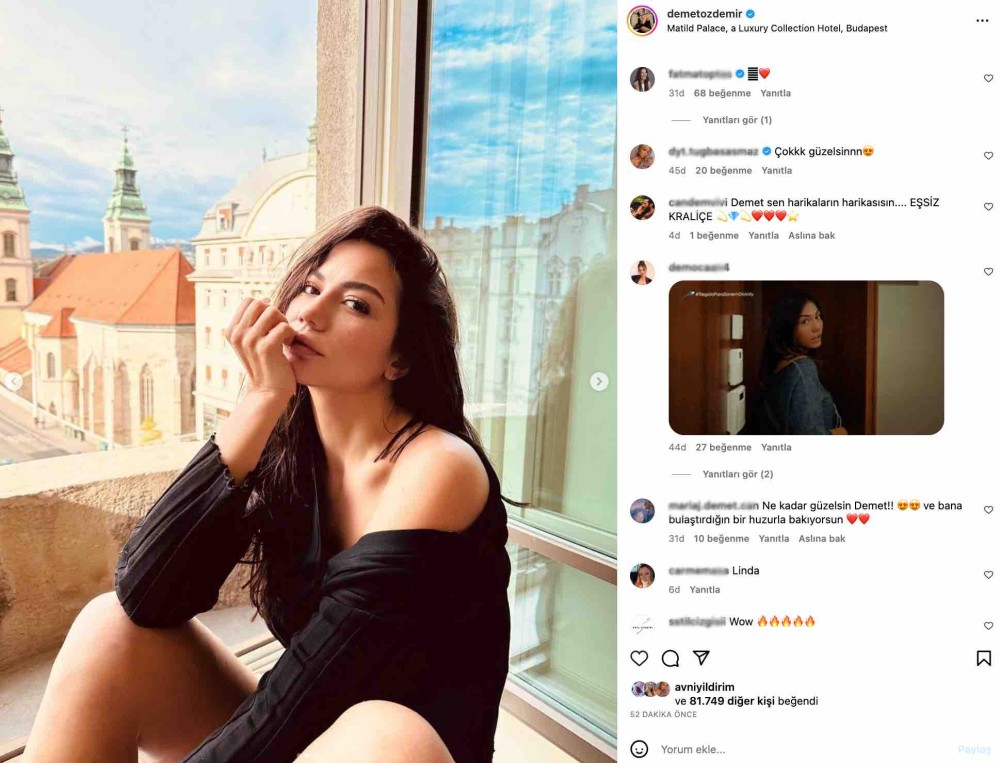 demet ozdemir in budapeste paylasimi gundem oldu harikalarin harikasisin